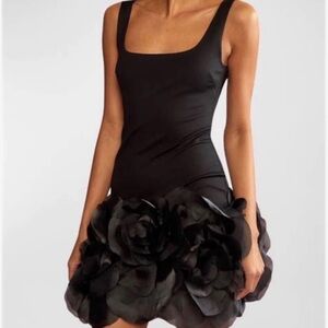 Cynthia Rowley Black Floral Mini Dress